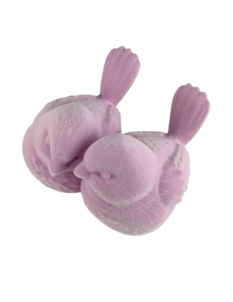 Фігурка для пасхального декору "Дві пташки" бузкові оксамитові 12см Фіолетовий (L00217.4)