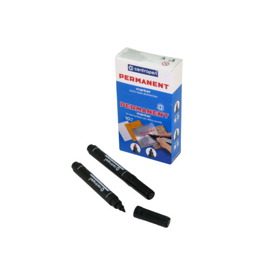 Маркер скошенный черный  CENTROPEN Черный Centropen (8576)