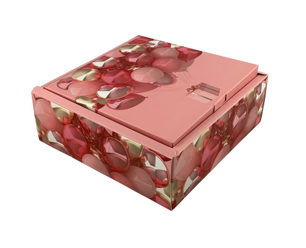 Подарункова коробка розкладна, 20 х 20 х 7см, 350гр  Кульки Unison (H808-2S)