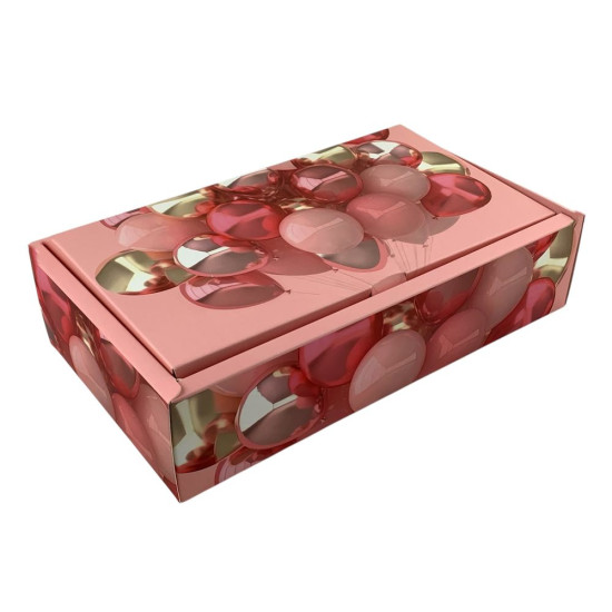 Подарункова коробка розкладна, 22 х 36 х 7,5см, 350гр  Кульки Unison (H808-1L)