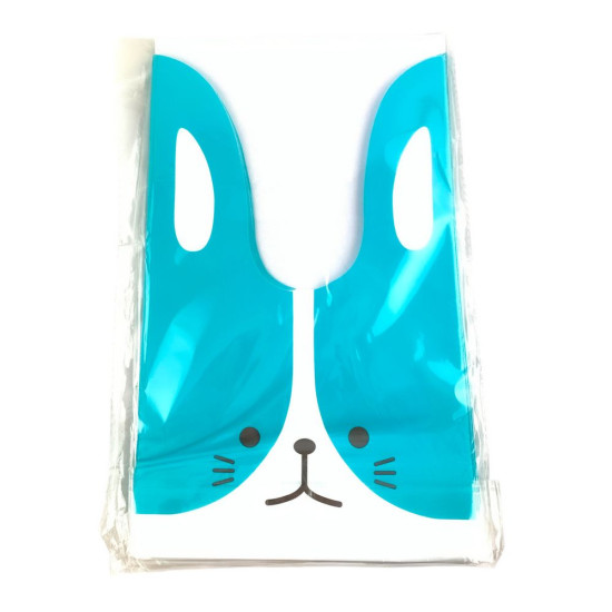 Пакет поліетиленовий з вушками   Зайка 31 х 16 х 20см,  50шт Блакитний (bl2501-276 blue)