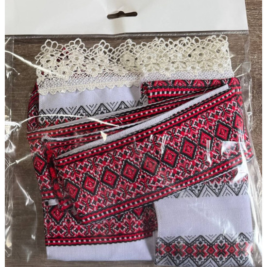 Декор для пасхальной корзины - полотенце + бант+стрічка Unison (DGC-110)