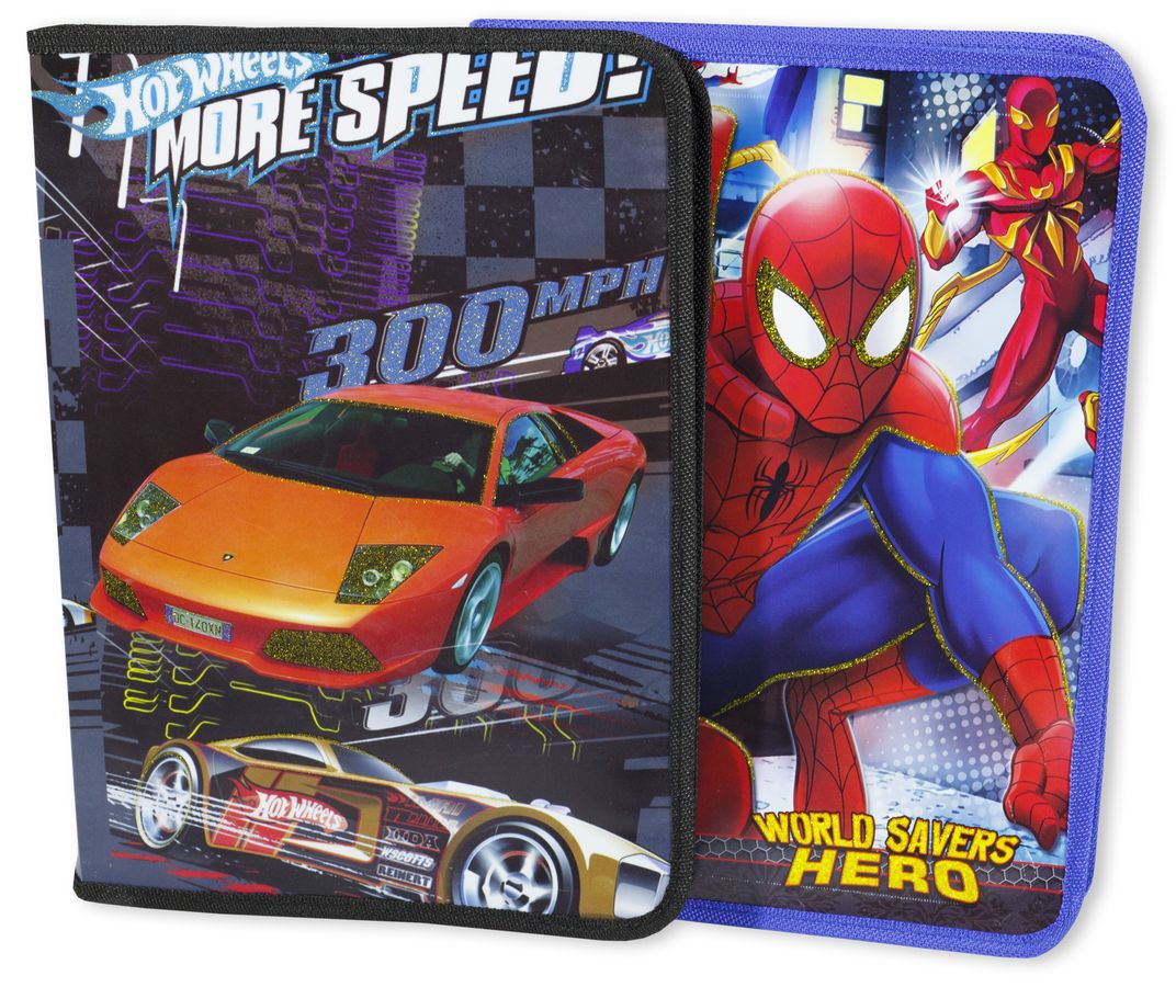 Папка A4  школьная на змейке 23 х 33см Разноцветный Unison (5341)