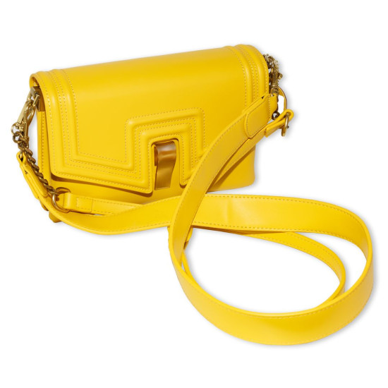 Сумка женская желтая 15х23см экокожа (8096  yellow)