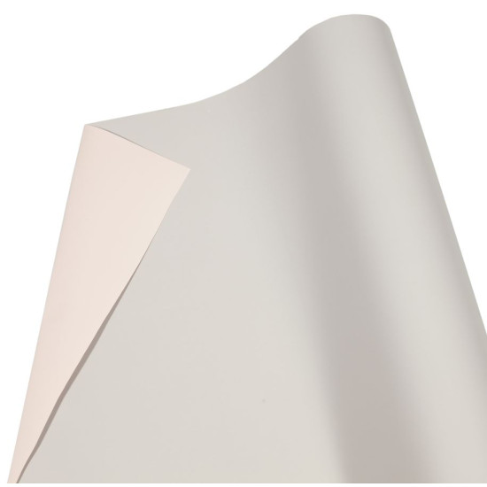 Пленка 0,6мх9ярд  матовая для цветов двусторонняя свет.серый+розовый (P2TD-12)