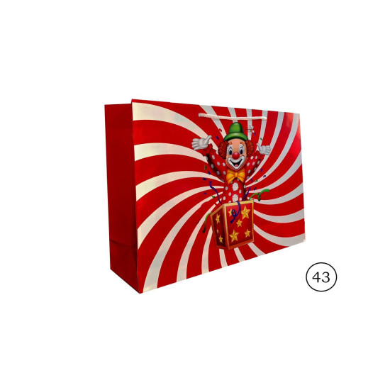 Детский пакет подарочный ламинированный 25 х 37,5 х 10 см, 170г/м2 Разноцветный Unison (W4  C)