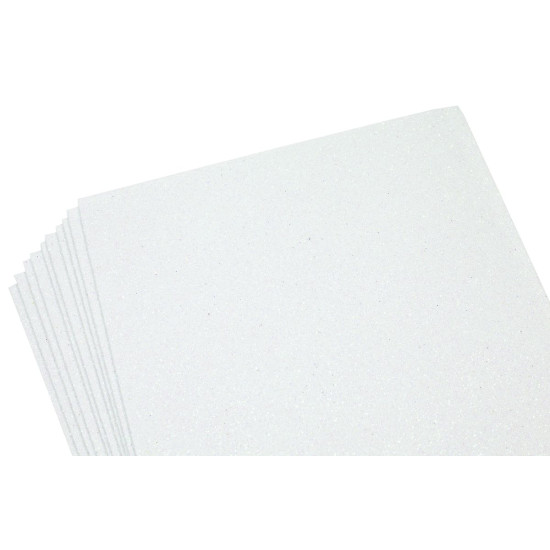 Фоаміран з глітером 21 х 29,7см, 1,7мм, 10 листів, білий Білий Unison (17GLA4-046)