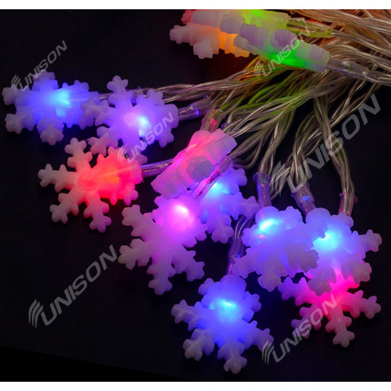 Фігурки  20 LED, "Сніжинка", 5м+ перехідник, мульті Різнокольоровий Unison (1615-54)