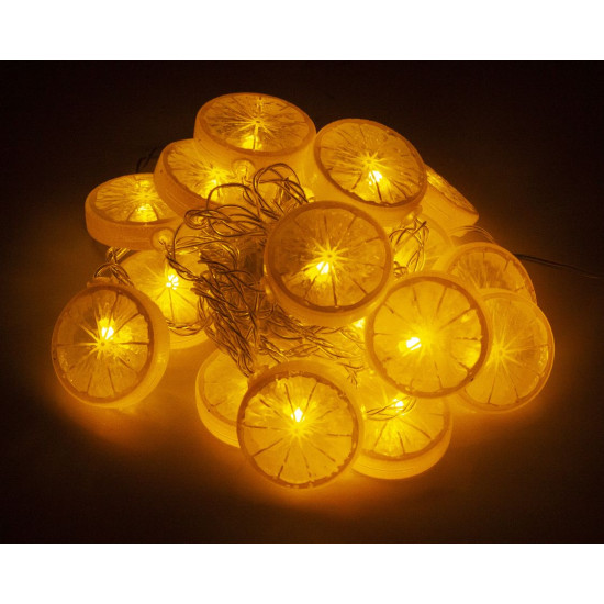 Фигурки 20 LED, "ФРУКТЫ", 7м + переходник, теплый белый (1698-215)