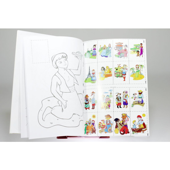 Розмальовка "Малюнки для хлопчиків" з наліпками А4, 64 сторінки, 8шт/уп Апельсин (РМ-06)