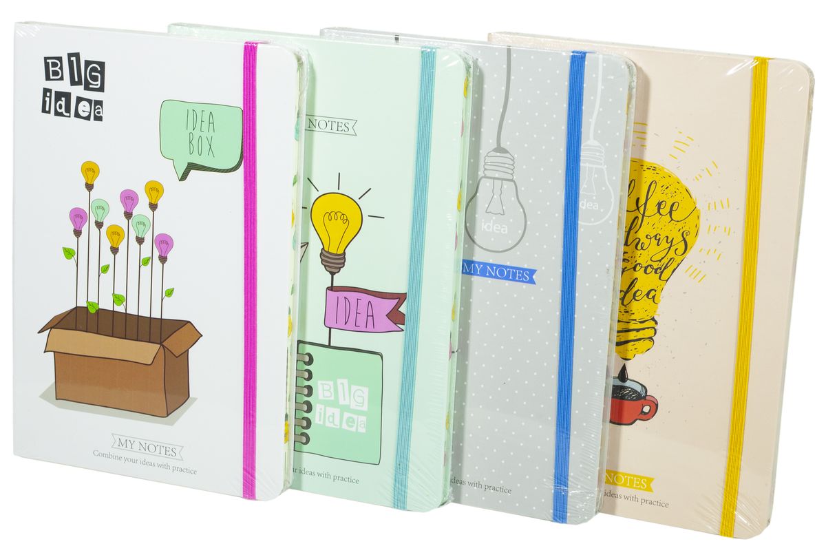 Блокнот на рез. "Лампочки" цвет торец 14,5*21см A5 P80 70g (0439-А5)