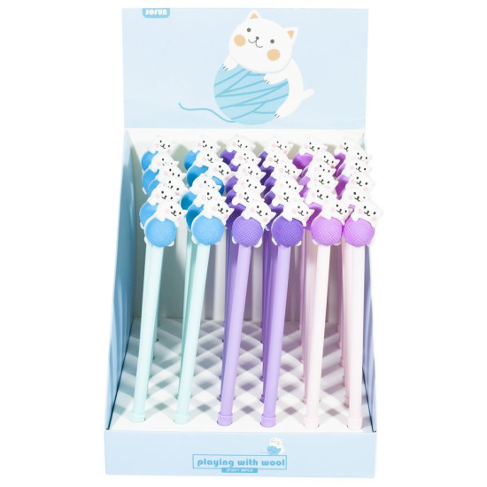 Руч.шариков.-масл. силик."Котик с клубком" , 2077 (2077)