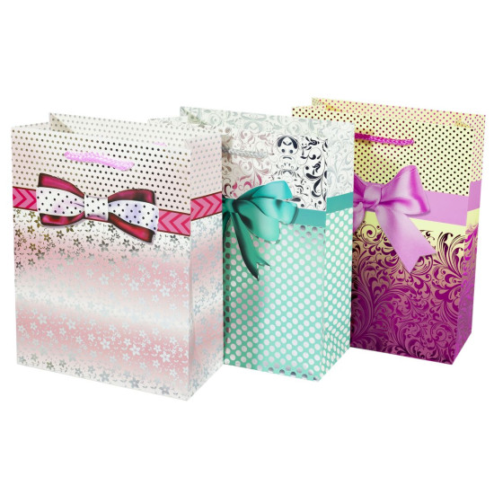 Пакеты 18x23x8см подарочные фольгированные, Unison, YM1020-S (YM1020-S)