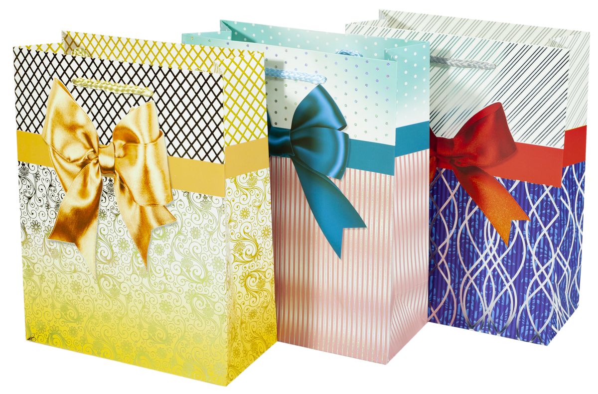 Пакеты 18x23x8см подарочные фольгированные, Unison, YM1020-S (YM1020-S)