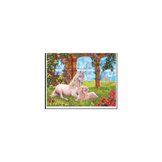 Картина по номерам "Единорог и Единорожка" 40*50см,крас.-акрил,к (3383)