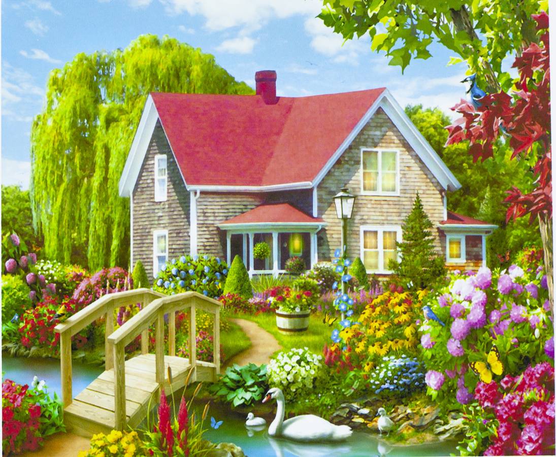 Картина по номерам "Дом мечты" 40*50см,крас.-акрил,кисть-3шт.(1*30) (3386)