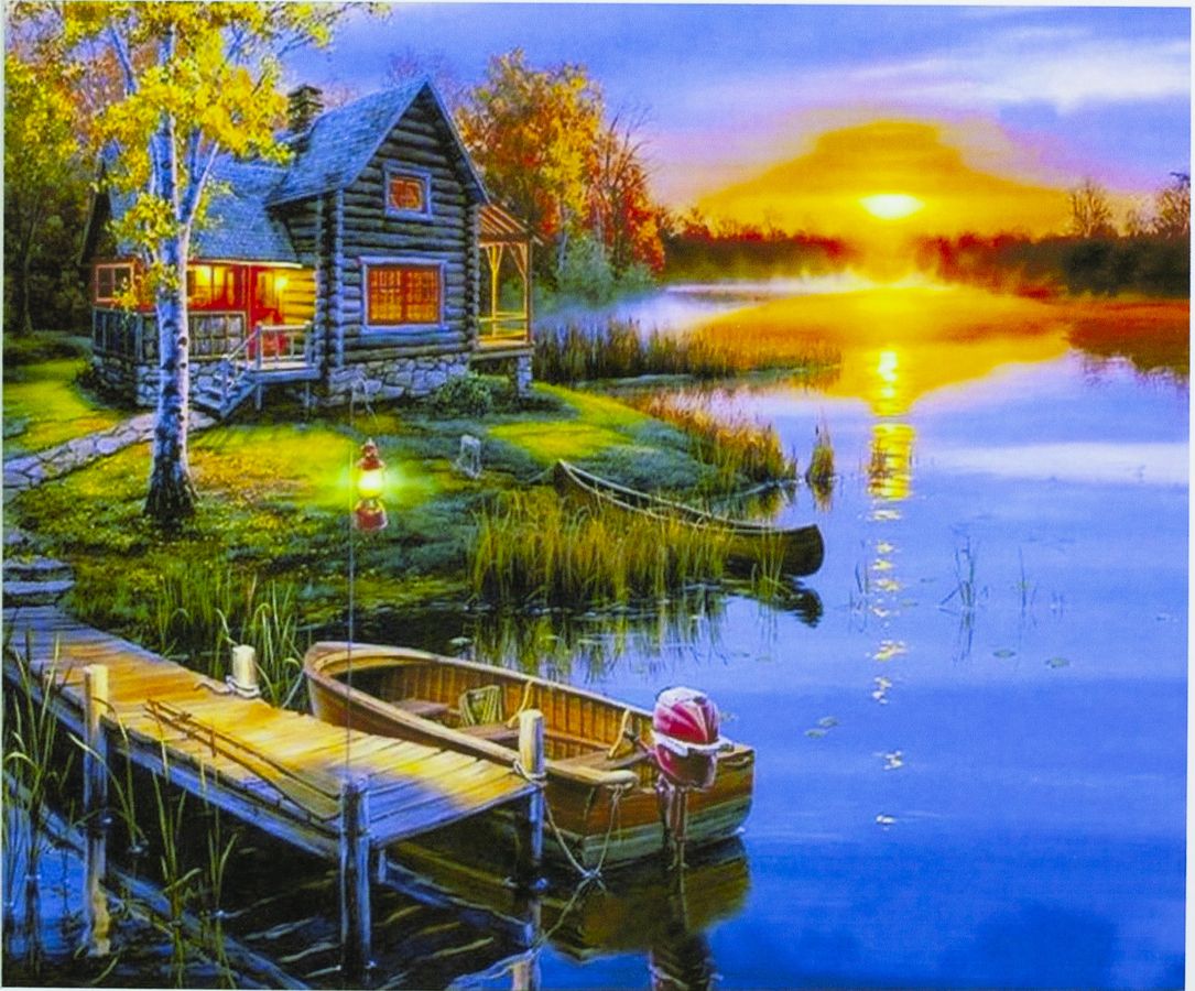 Картина за номерами "Теплий літній вечір" 40 * 50см, крас.-акрил, кисть-3шт. (1 * 5) (9393EPH_B)