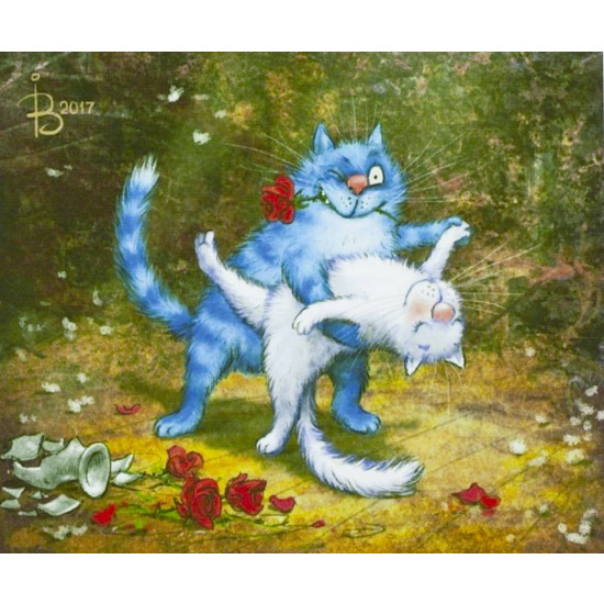 Картина по номерам "Кошечки" 40*50см,крас.-акрил,кисть-3шт. (5079_B)