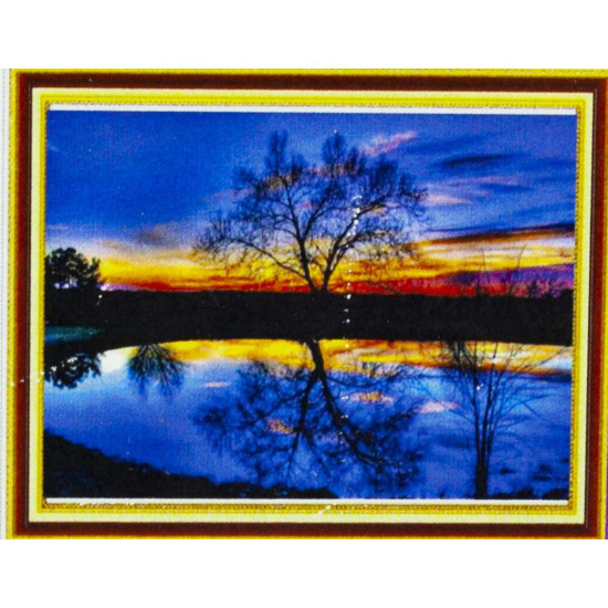 Алмазная мозаика по номерам 30х40см "Отражение" в рулоне (73469-R)