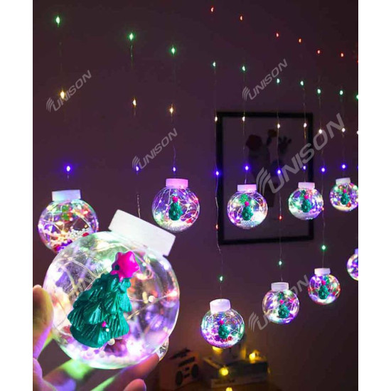 Шарики-роса ЕЛКА 10шт, 3м * 0,8м / переходник, мульти (1849-32)