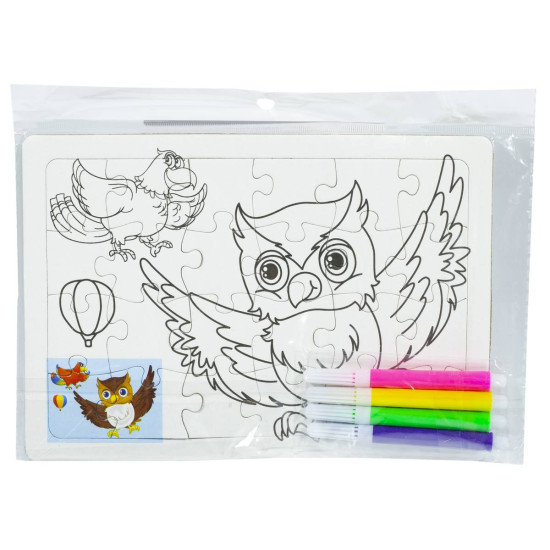 Н-р д/творч.-раскрас. картин.-пазл А5+флом.4цв.-20*14см,8вид.(30*12) (ST-2012)