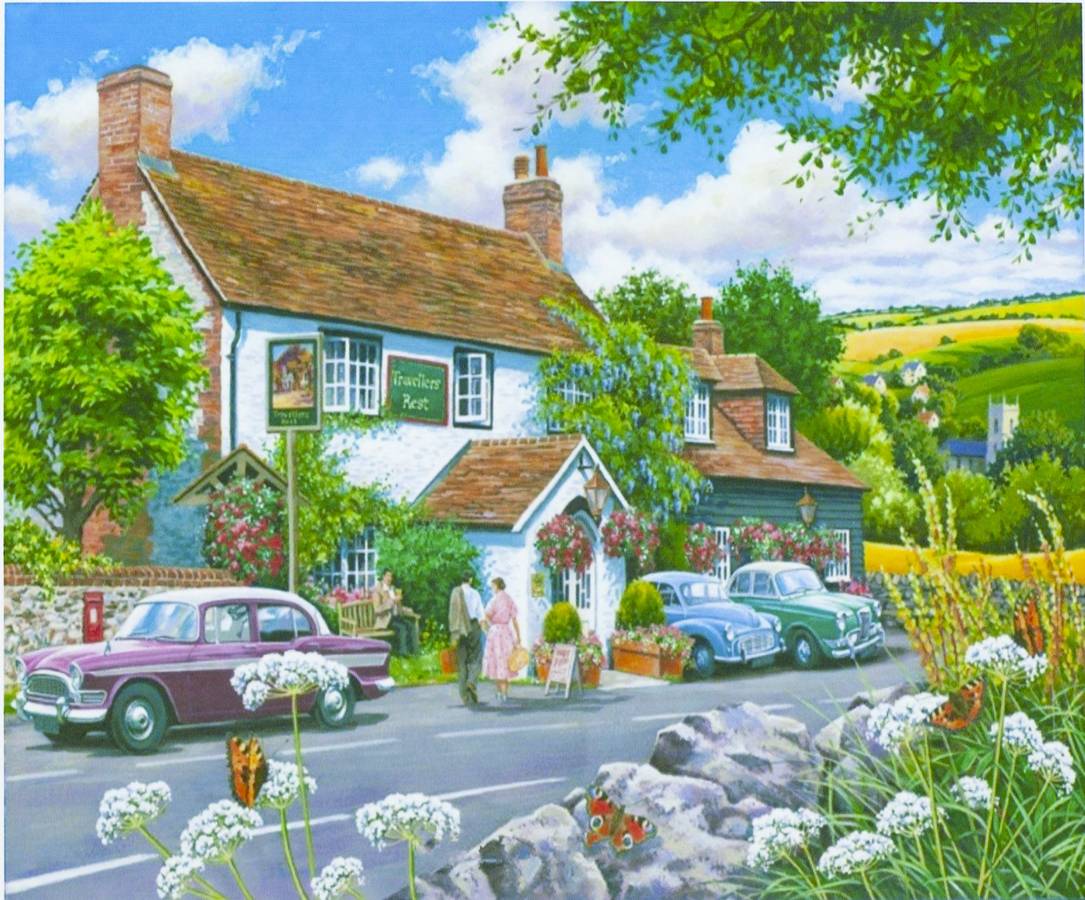 Картина по номерам "Красочн.город автомобилей" 40*50см,крас.-акрил,кис (3167)