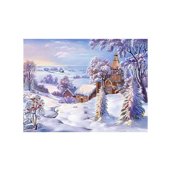 Картина за номерами "Зима" 40 * 50см, крас.-акрил, кисть-3шт. (1 * 5) (9310)