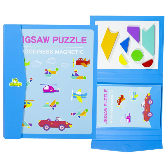 Гра-головоломка дерев.с магнітом "Танграм 7фігур-транспорт" 22 * 18см (66751-3)