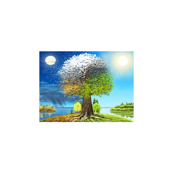 Картина по номерам "Времена года" 40*50см,крас.-акрил,кисть-3шт (RA30514)