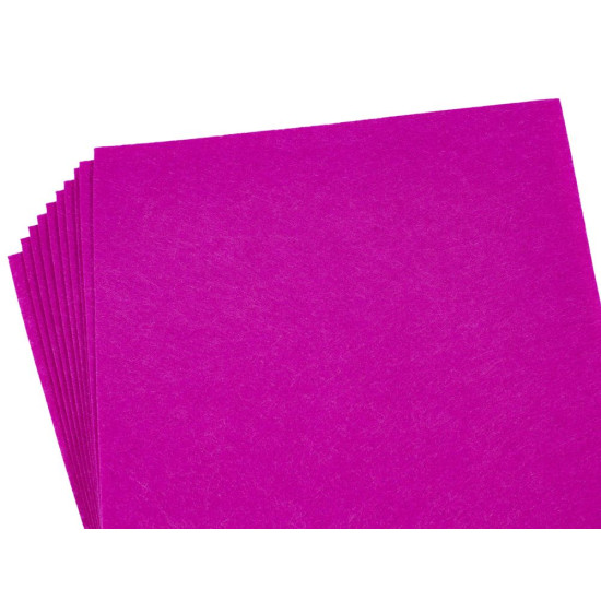 Фетр 20 х 30см, 1,2мм, 10 листов, фуксия Розовый Unison (170HQ-002)