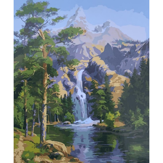 Картина по номерам 40 х 50см "Горный водопад" Разноцветный Unison (9548EPH_B)