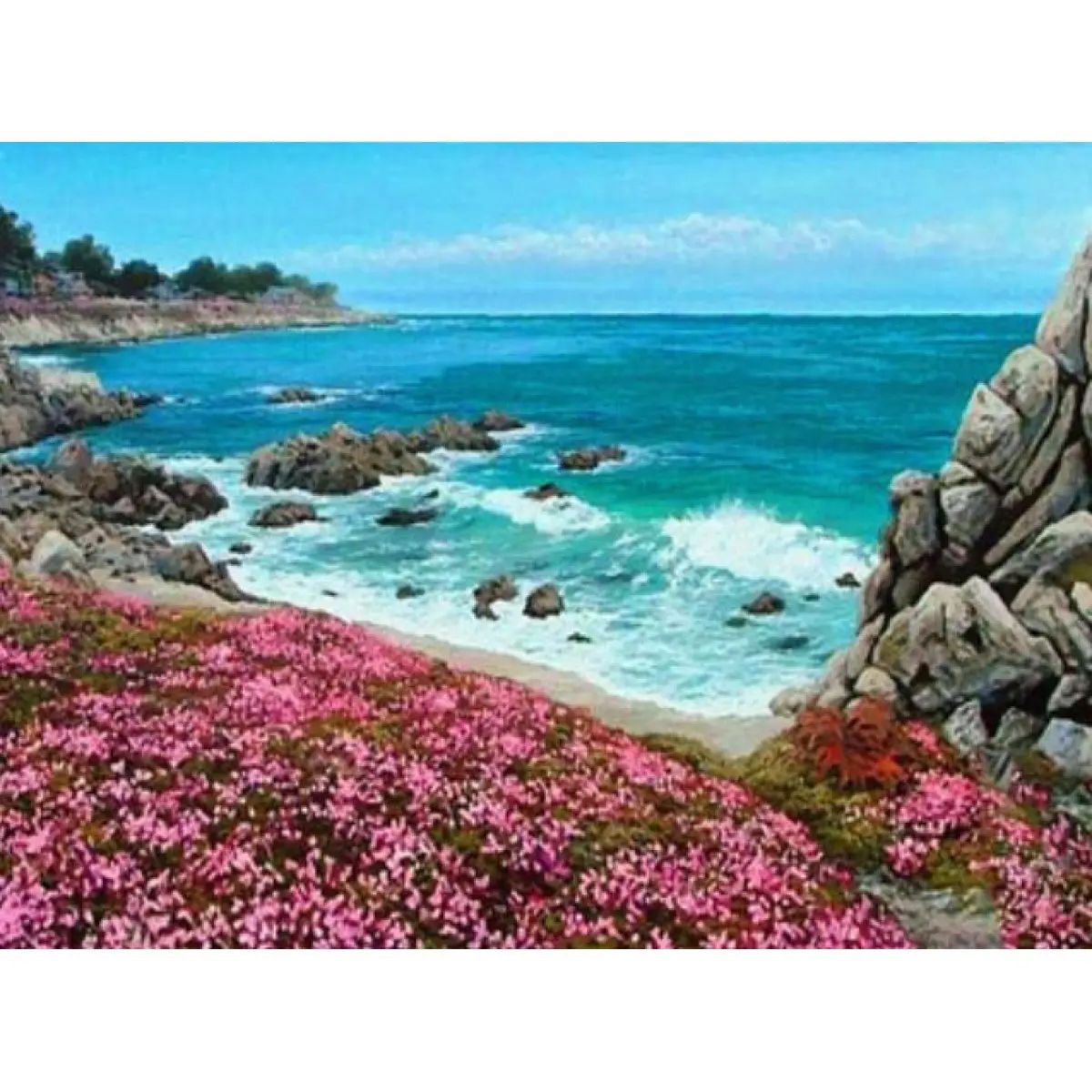 Картина по номерам "Берег моря" 40*50см,крас.-акрил,кисть-3ш Разноцветный Unison (6018EOTG_B)
