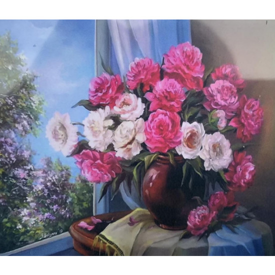 Картина за номерами 30*40см "Піонії" OPP (полотно на рамі фарб. пензля.) (1827EKTL_O)