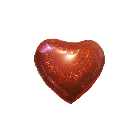 Кулька фольгована Pelican серце 18' (45см), Голограма червоний Червоний Pelican (833657)