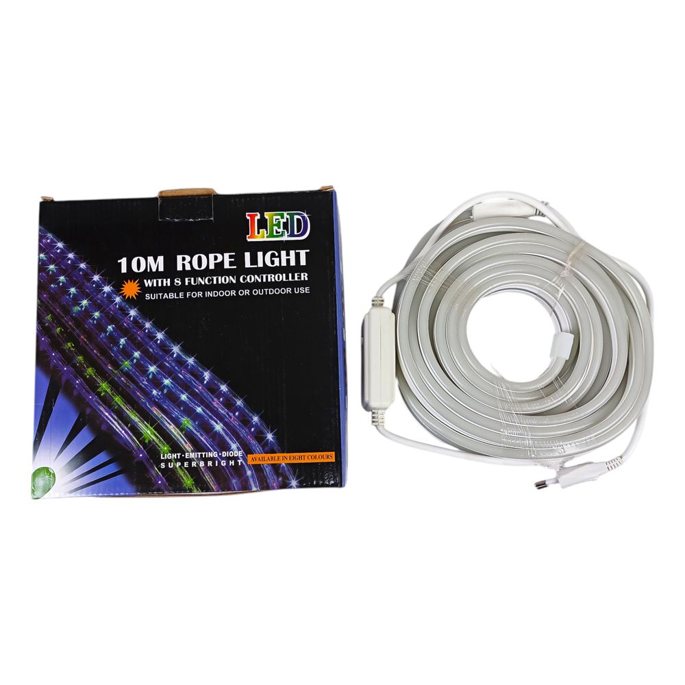 ГНУЧКИЙ НЕОН  8м, 2-х сторонній, теплий білий (1740-07)