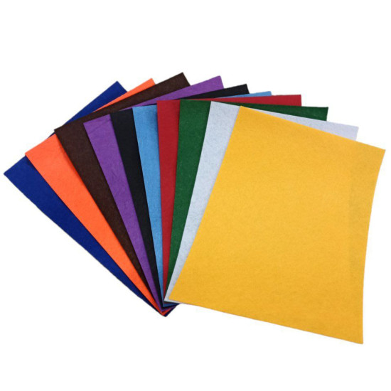 Фетр 20 х 30см, 0,8мм, 10 листів, мікс Різнокольоровий Без бренду (859554)