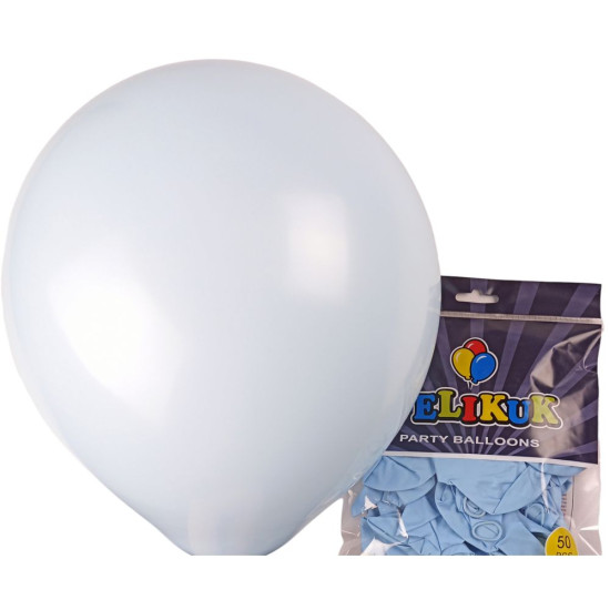 Кульки круглі Pelikuk 13' (33 см) пастель світло блакитний, 50шт/уп Блакитний Pelikuk (1350C-101)