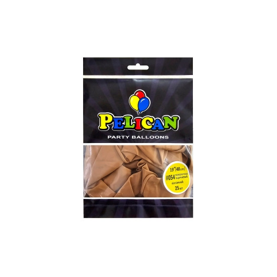 Кульки Pelican латексні 19"(48cm) вінтажний помаранчево  коричневий, 25шт Коричневий Pelican (819054)
