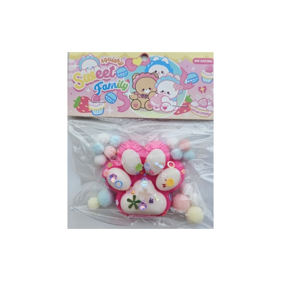 Таба сквіш антистрес 2854-2 Лапка з паєтками (712207)