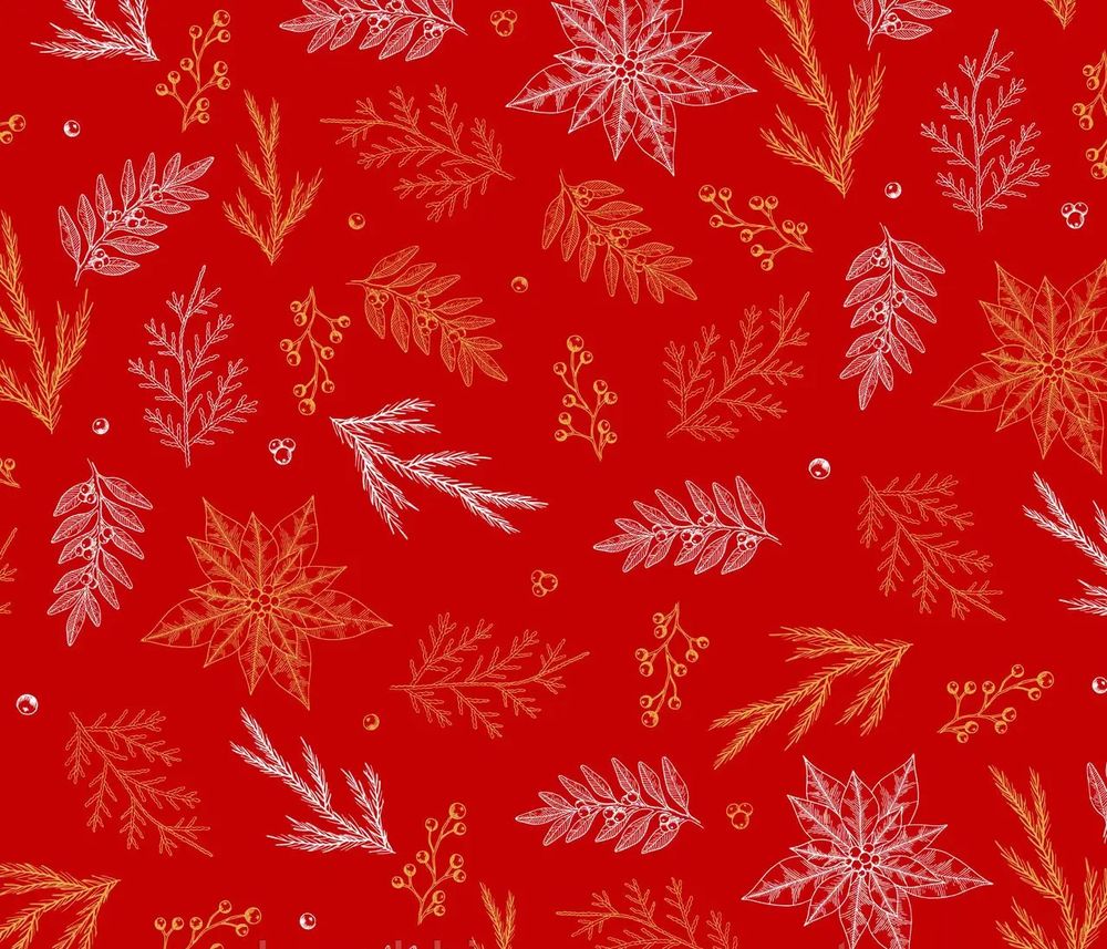 Бумага новогодняя для упаковки подарков 10 листов - 100 х 70 см 50г (PCZ10070-10-563)