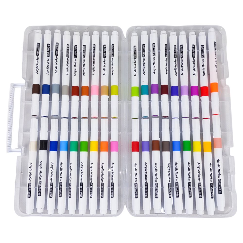 Набор маркеров акриловых 36шт в пластиковом футляре (206A-36)