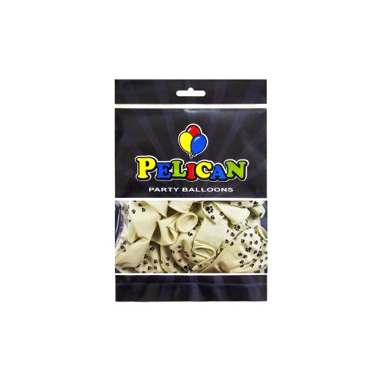 Кульки латексні Pelican 12"(30сm) "Лапки"   50шт Білий Pelican (824008)