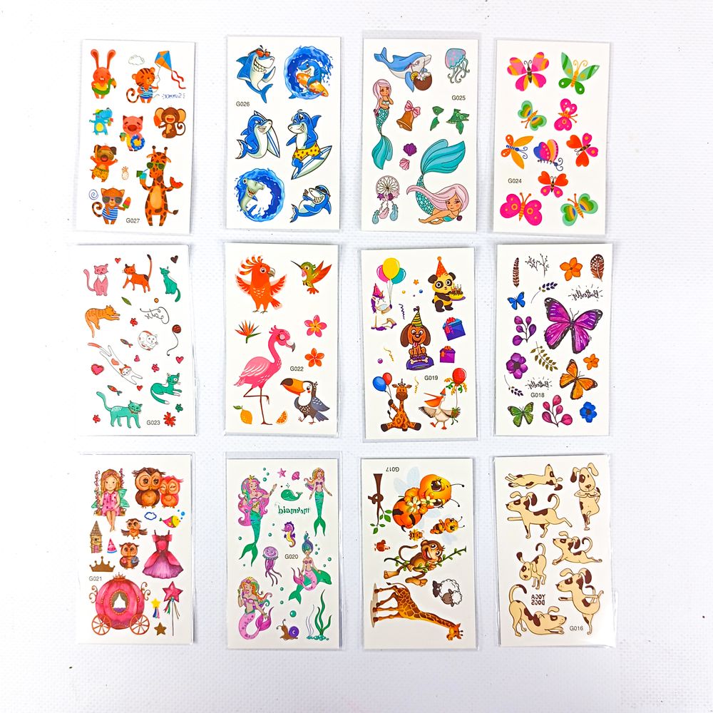 Наліпка  тату  Мікс2,  6 х 9,5см Різнокольоровий Unison (G0XX)