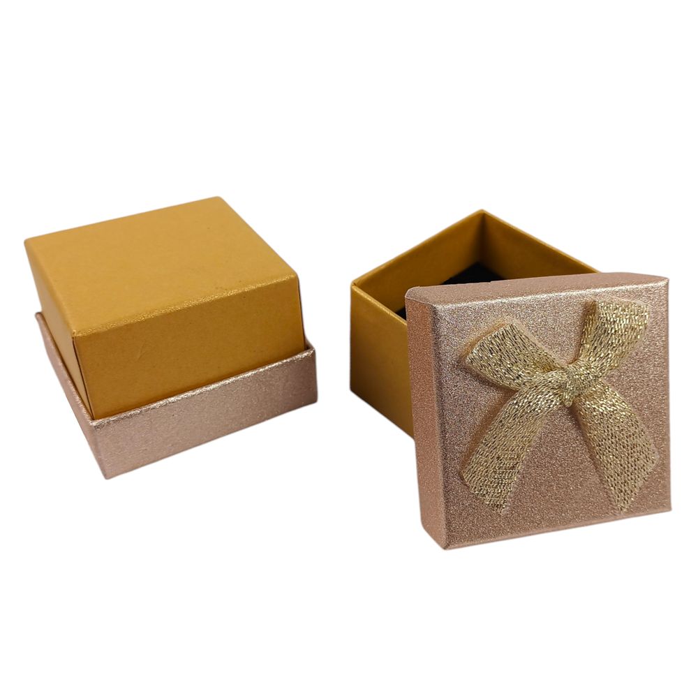 Подарочная коробка ювелирная 5 х 5 3,5см золото Золотой Unison (J00319 gold)