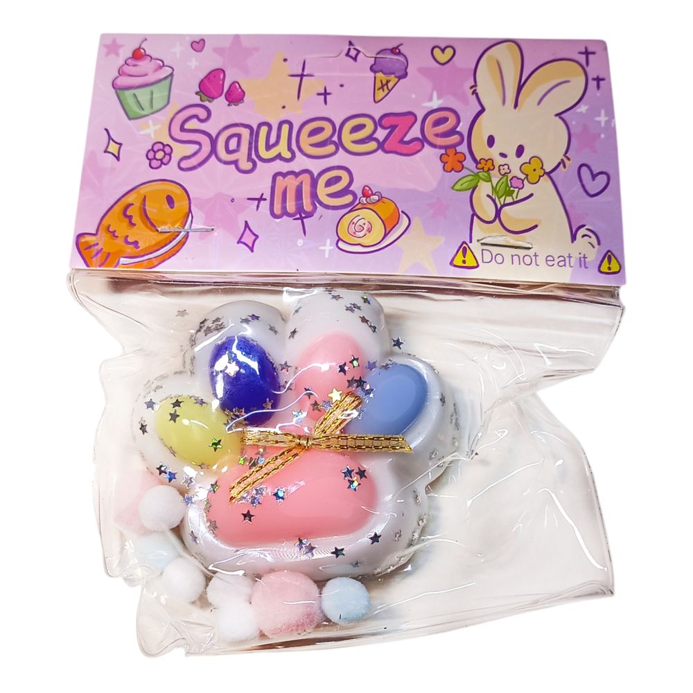 Таба сквіш антистрес  7см Лапка  кольорова (712243 white)