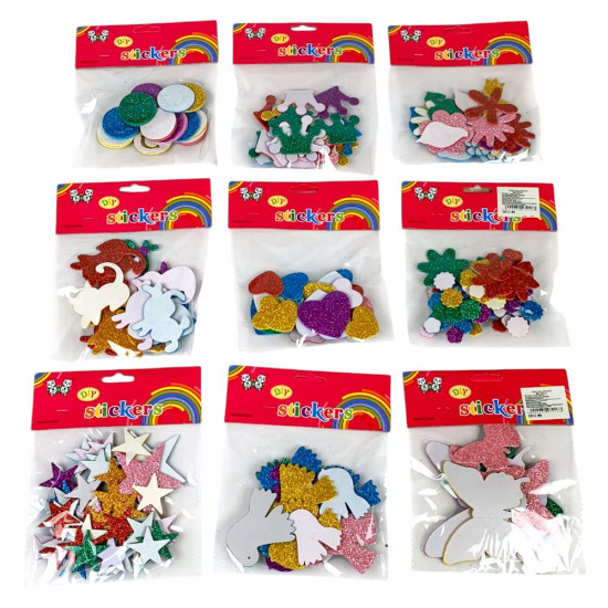 Набір для творчості з фоамірану "Квіти,Зірки,Звірята" 10 видів (272-1)