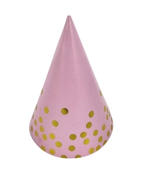Колпачки бумажные TM Pelican 15см "Розовые с золотым горошком"   10шт Розовый Pelican (871809)