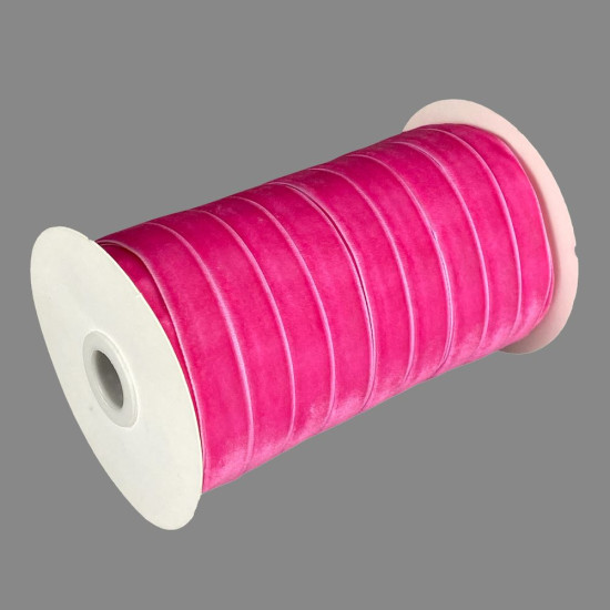 Оксамитова стрічка  1,5 см х 50 ярдів Рожевий Marill (D00815- С  19)
