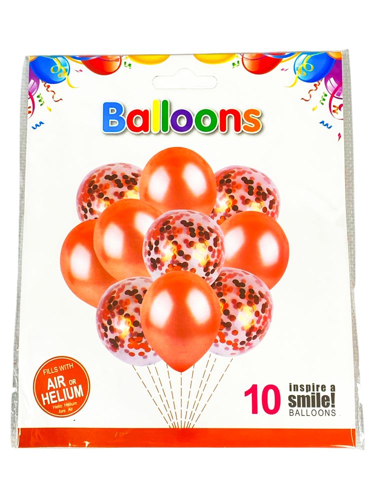 Набір з 10 кульок, мікс кольорів (QQTZ-14-rose gold)