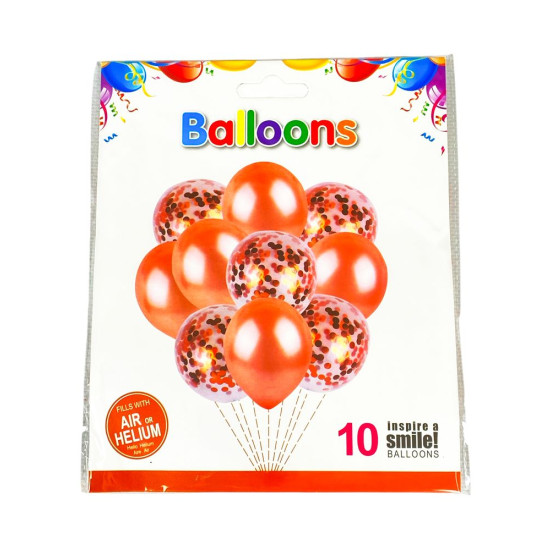 Набір з 10 кульок, мікс кольорів (QQTZ-14-rose gold)